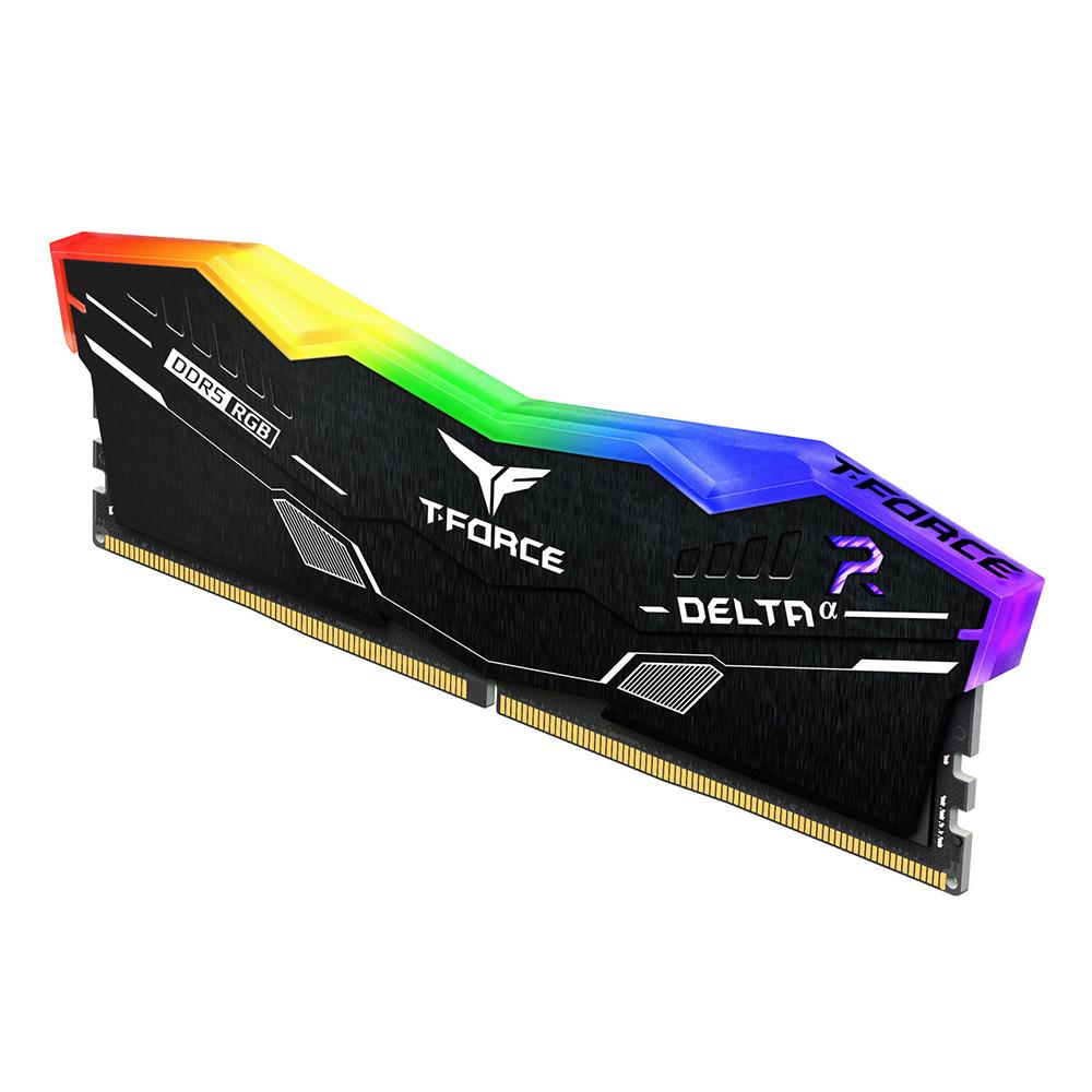 A large main feature product image of TeamGroup T-Force DELTAα RGB 16GB Kit (2x8GB) DDR5-6000 C30