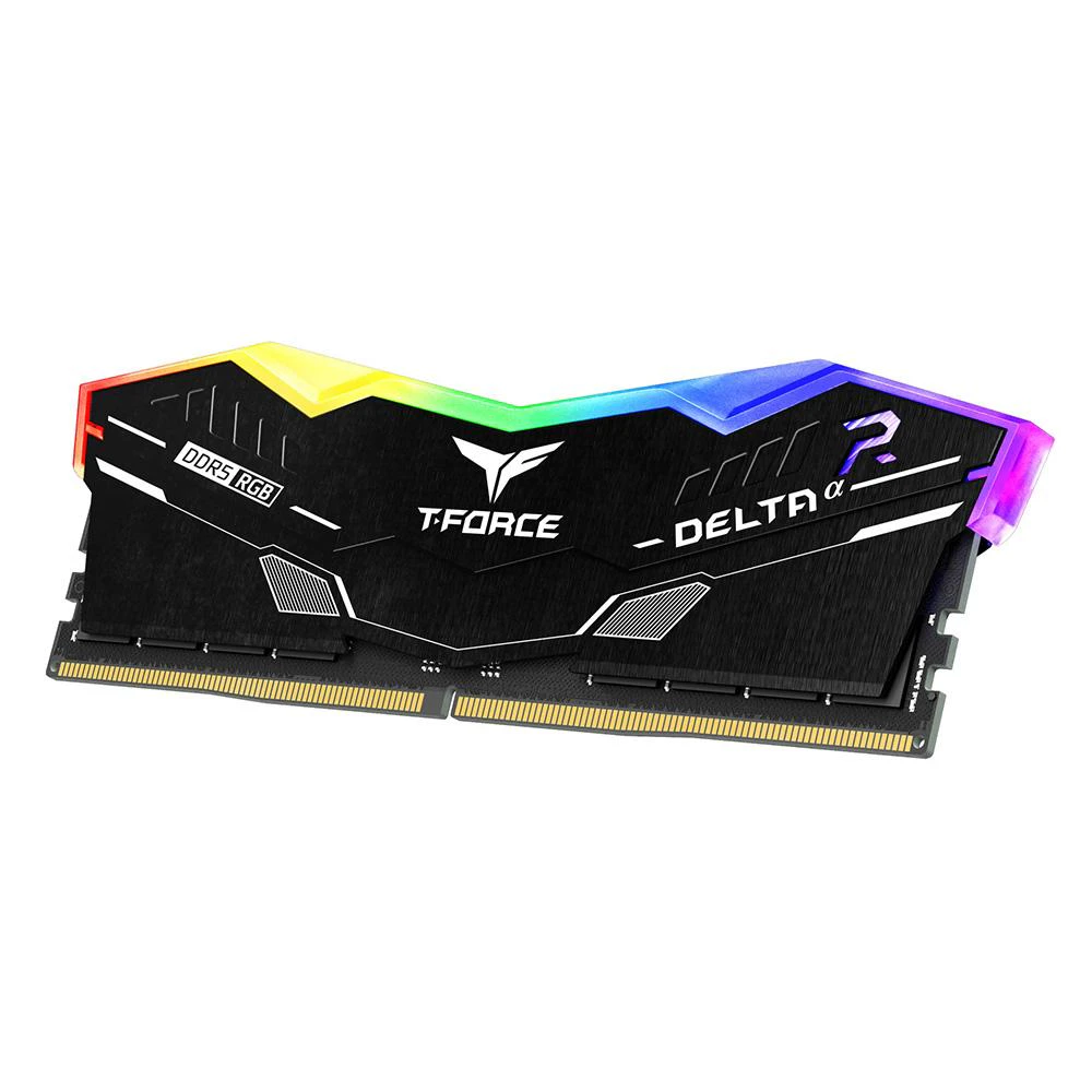 A large main feature product image of TeamGroup T-Force DELTAα RGB 16GB Kit (2x8GB) DDR5-6000 C30