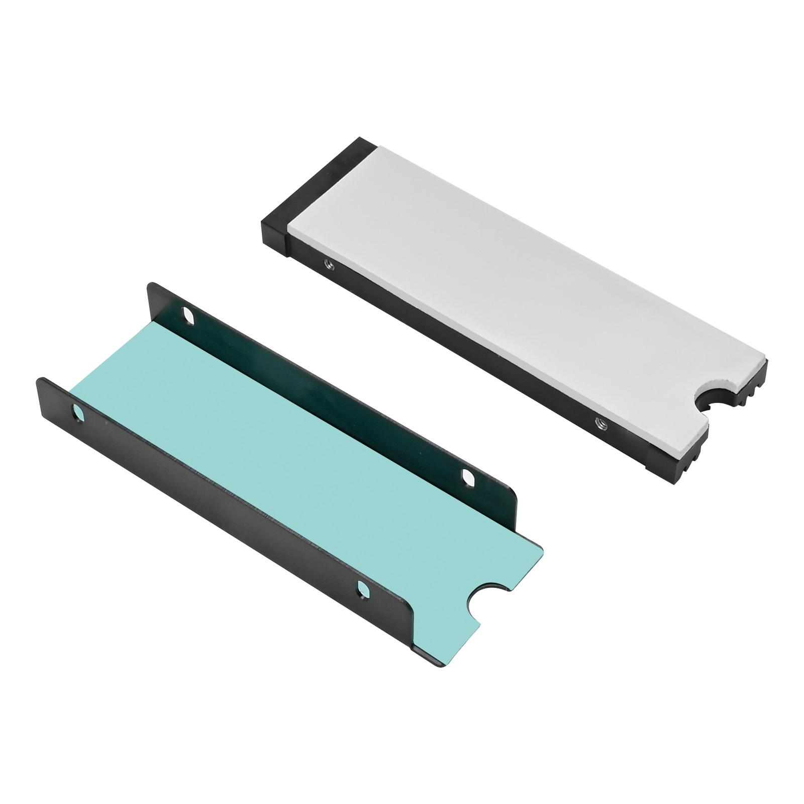 A large main feature product image of SilverStone TP07 Ultra-Slim Aluminium M.2 SSD Cooling Kit