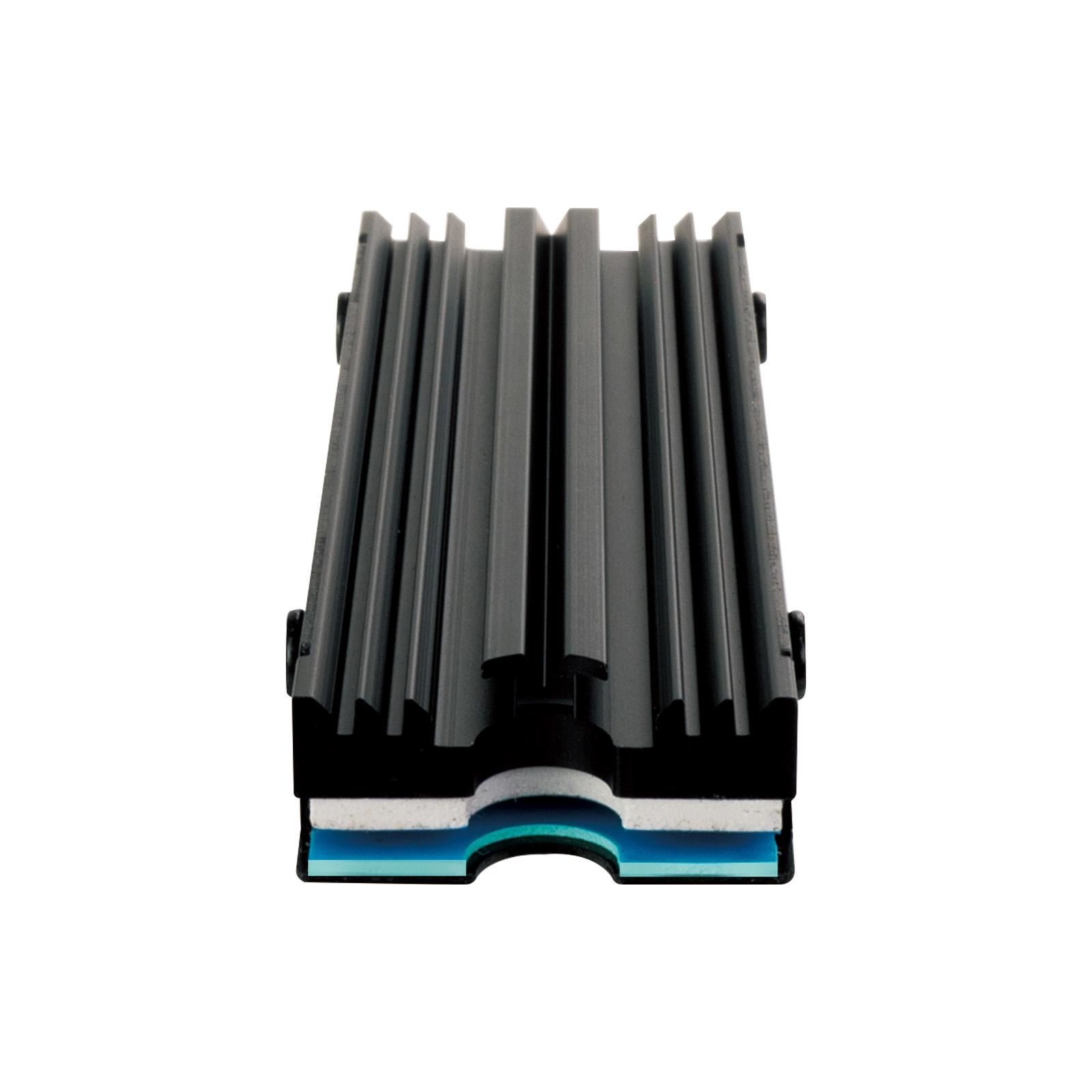 A large main feature product image of SilverStone TP07 Ultra-Slim Aluminium M.2 SSD Cooling Kit