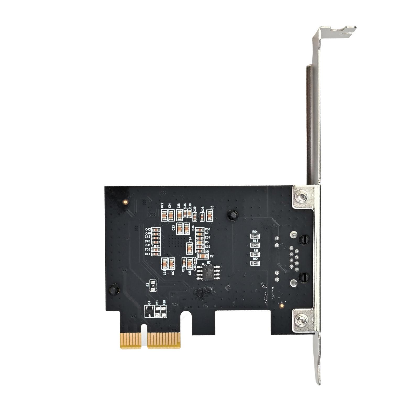 A large main feature product image of SilverStone 5GbE RJ45 Network Card