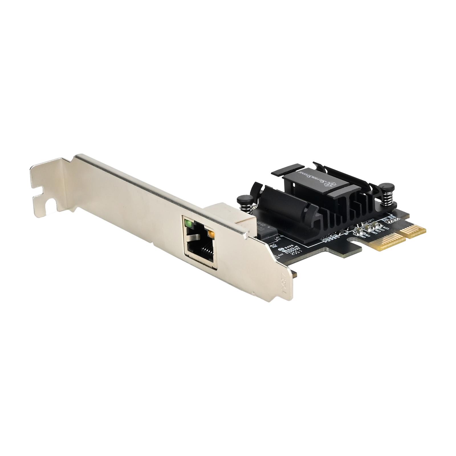 A large main feature product image of SilverStone 5GbE RJ45 Network Card