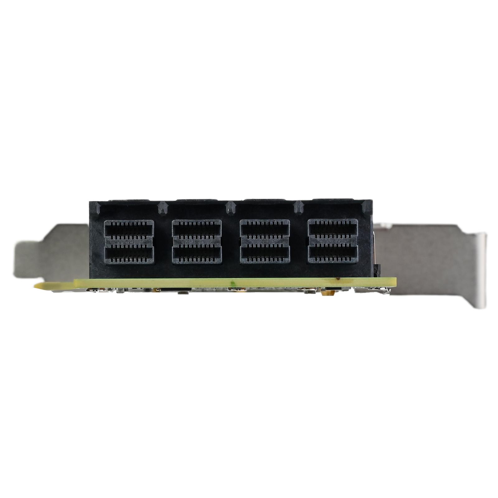 A large main feature product image of SilverStone 9400-16i SAS/SATA/NVMe Tri-Mode PCIe HBA Card
