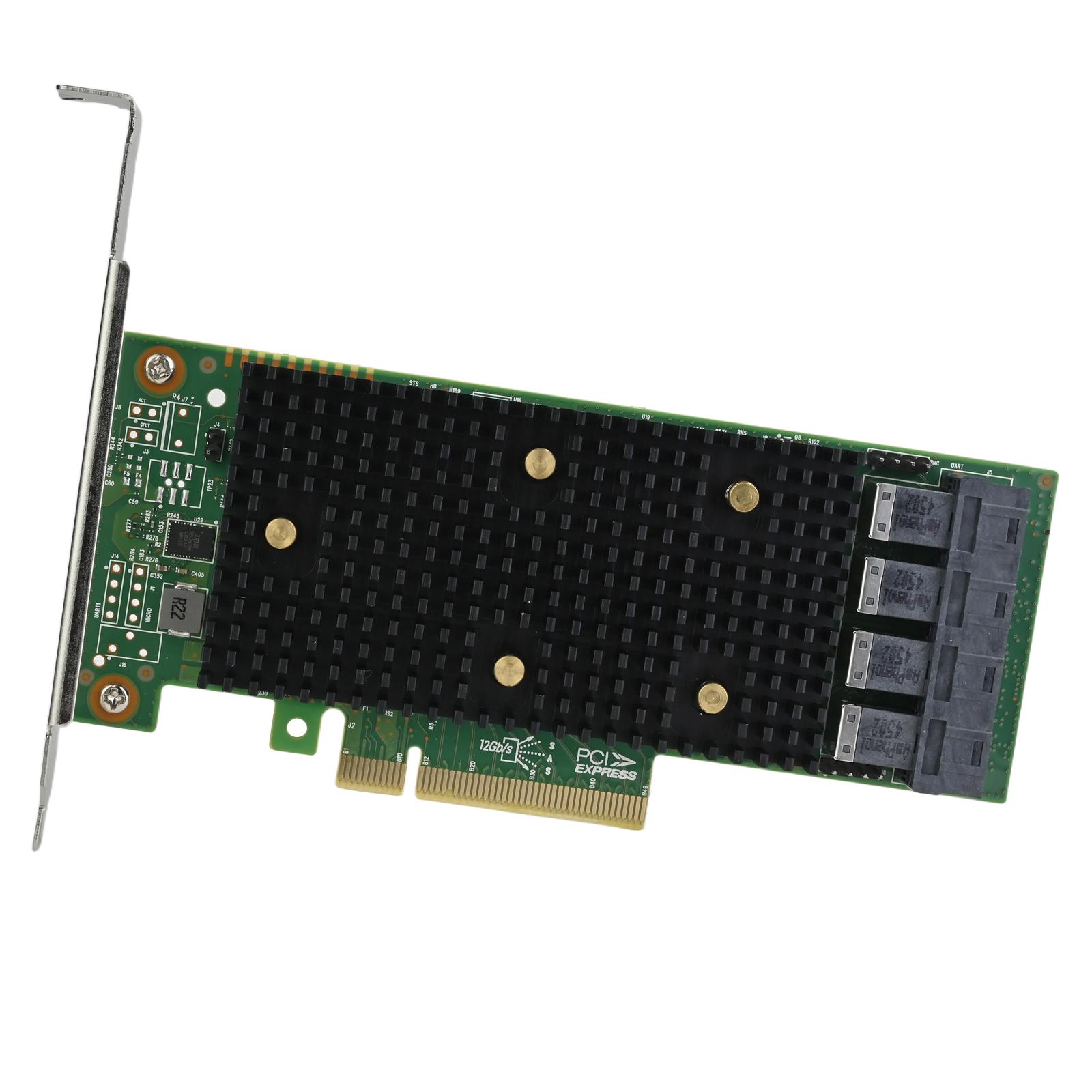 A large main feature product image of SilverStone 9400-16i SAS/SATA/NVMe Tri-Mode PCIe HBA Card