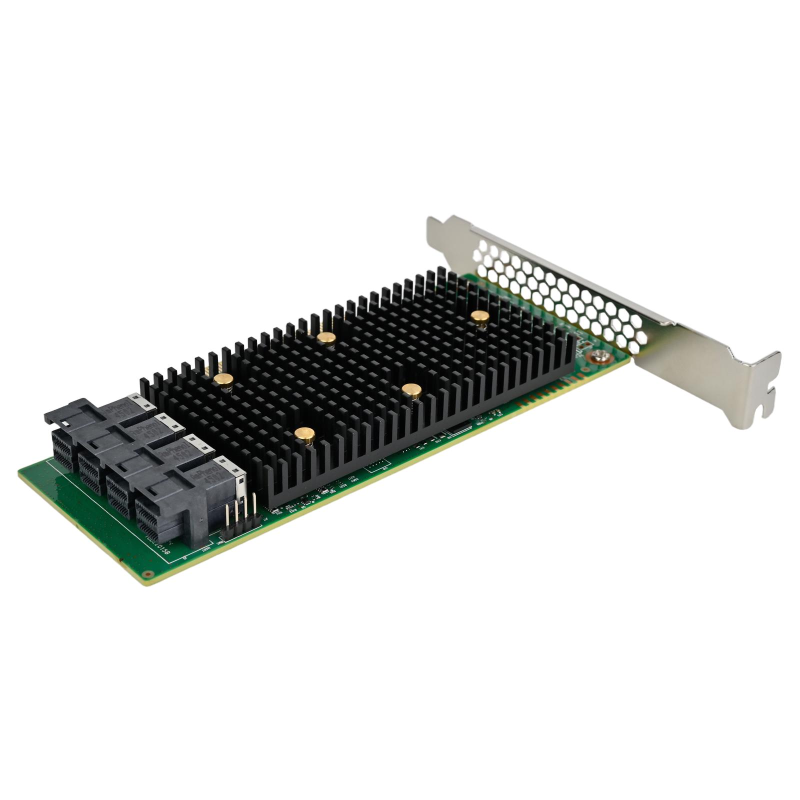 A large main feature product image of SilverStone 9400-16i SAS/SATA/NVMe Tri-Mode PCIe HBA Card
