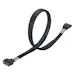 A product image of SilverStone Internal HD Mini SAS SFF-8643 8i 27P to Slim SAS SFF-8654 8i 74P Cable (600mm)