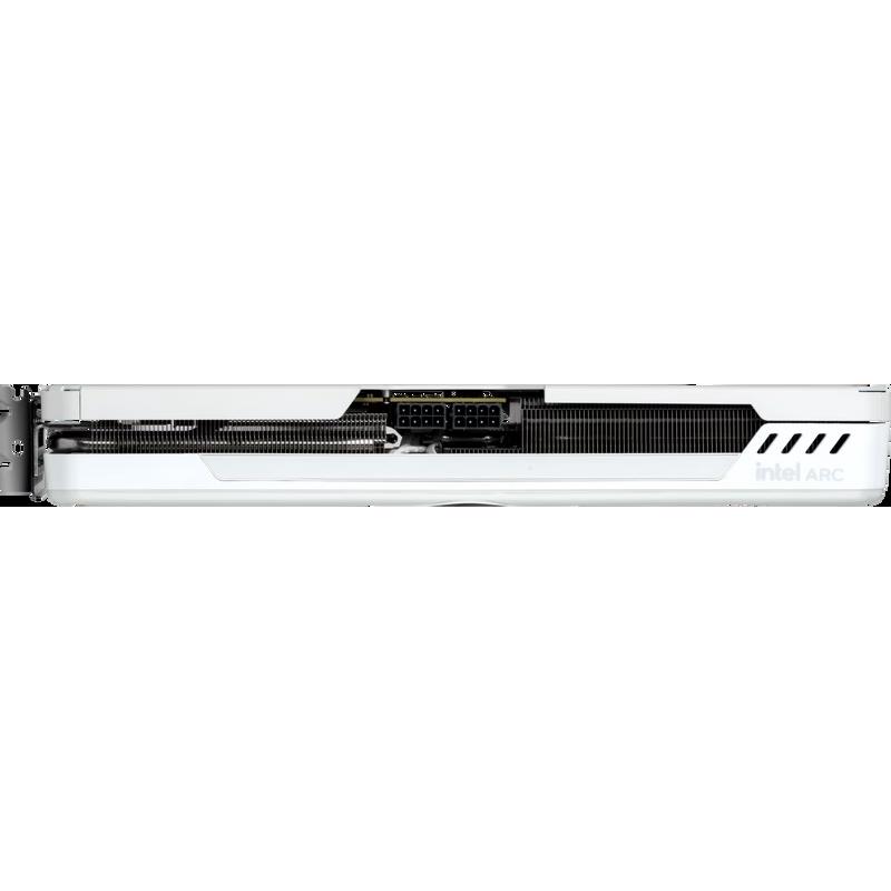 A large main feature product image of MAXSUN Intel Arc B580 iCraft 12GB GDDR6 - White 