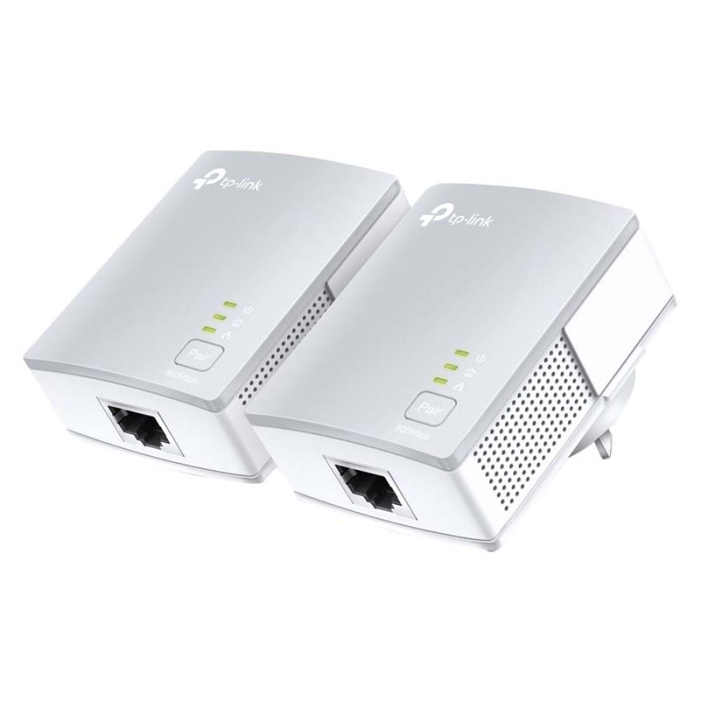 A large main feature product image of TP-LINK AV600 Powerline Ethernet Adapter Starter Kit