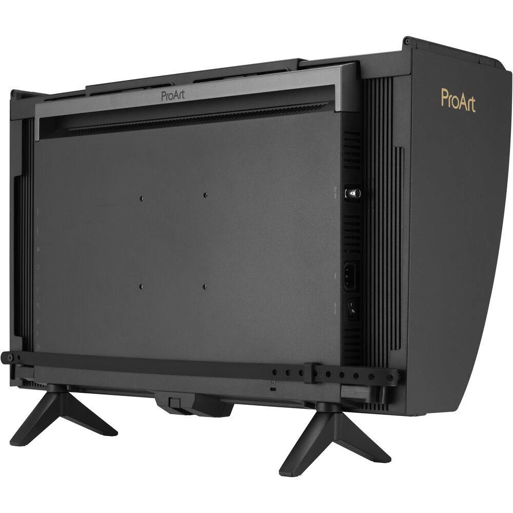 A large main feature product image of ASUS ProArt OLED PA32USD - 32" 4K 240Hz 0.1ms Professional Monitor w/ Monitor Hood
