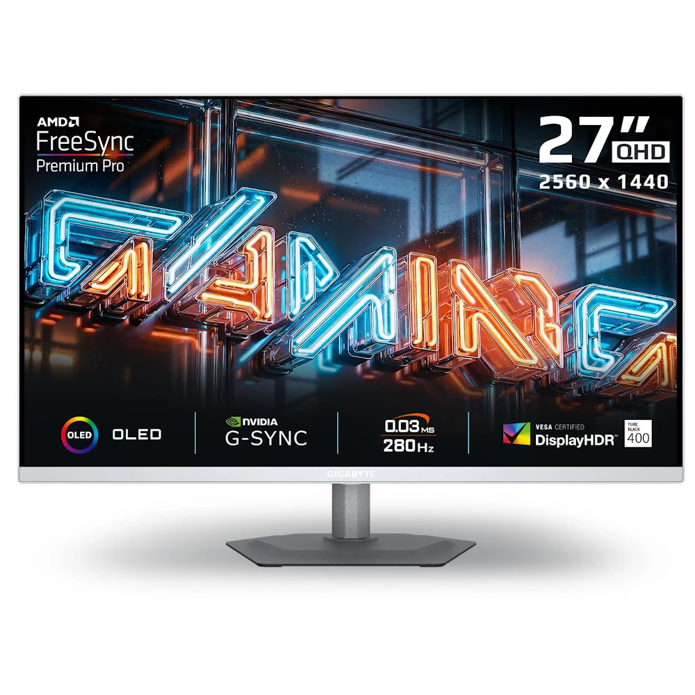 Gigabyte MO27Q2A ICE QD-OLED - 27" 1440p 280Hz 0.03ms Gaming Monitor
