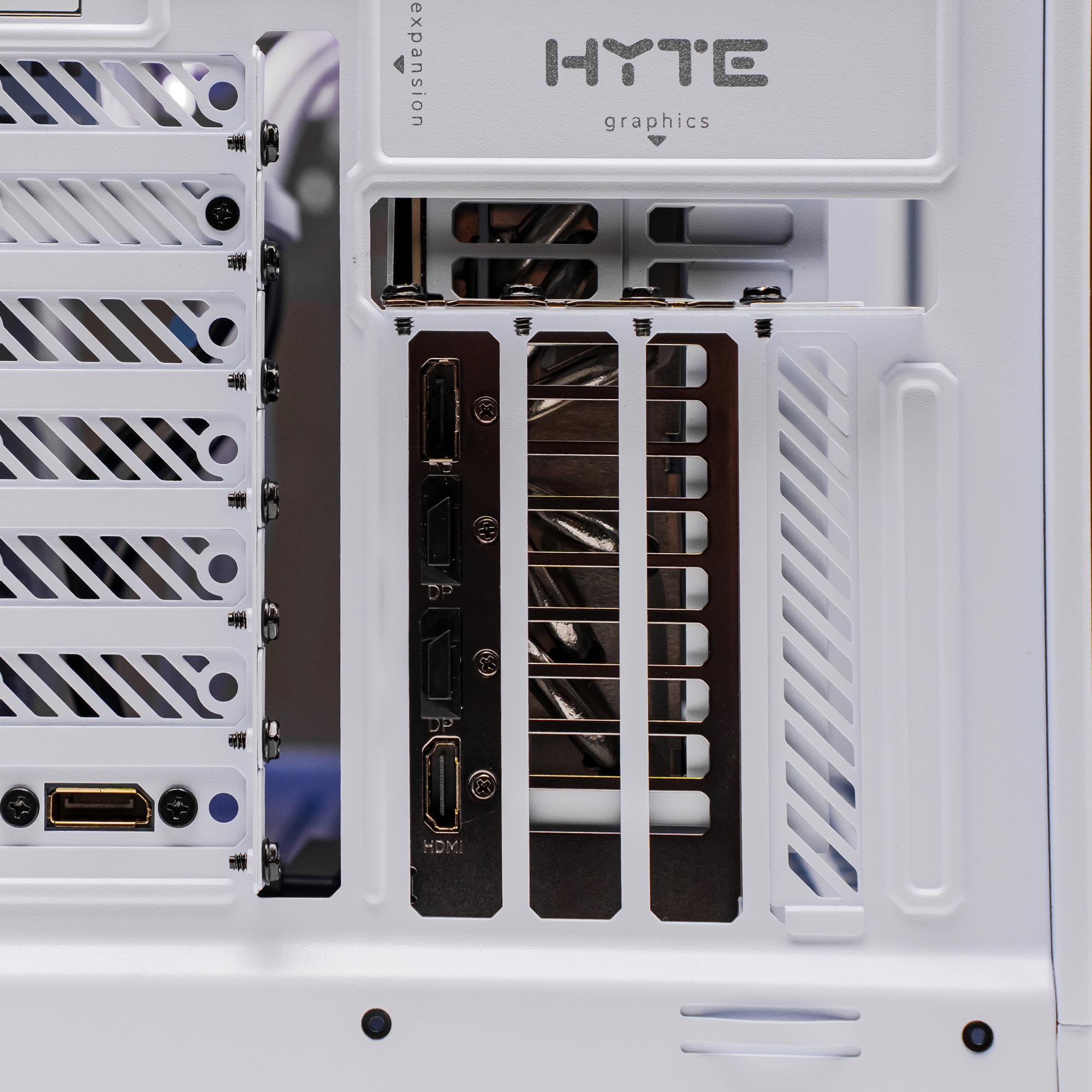A large main feature product image of PLE Infinite RTX 5090 Prebuilt Ready To Go Gaming PC