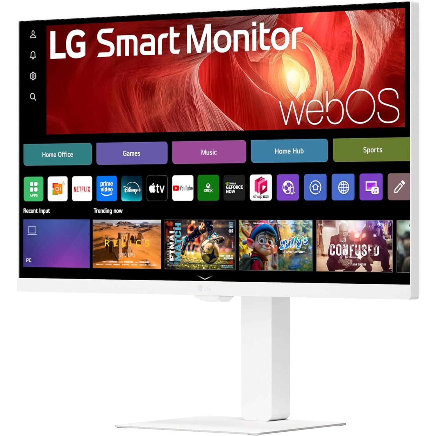 A large main feature product image of LG 27U730SA-W - 27" 4K 2160p 60Hz IPS Smart Monitor with webOS