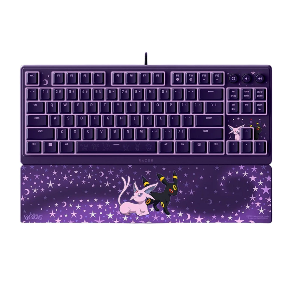 A large main feature product image of Razer Ornata V3 Tenkeyless - Low Profile Gaming Keyboard - US Layout - Espeon/Umbreon Edition