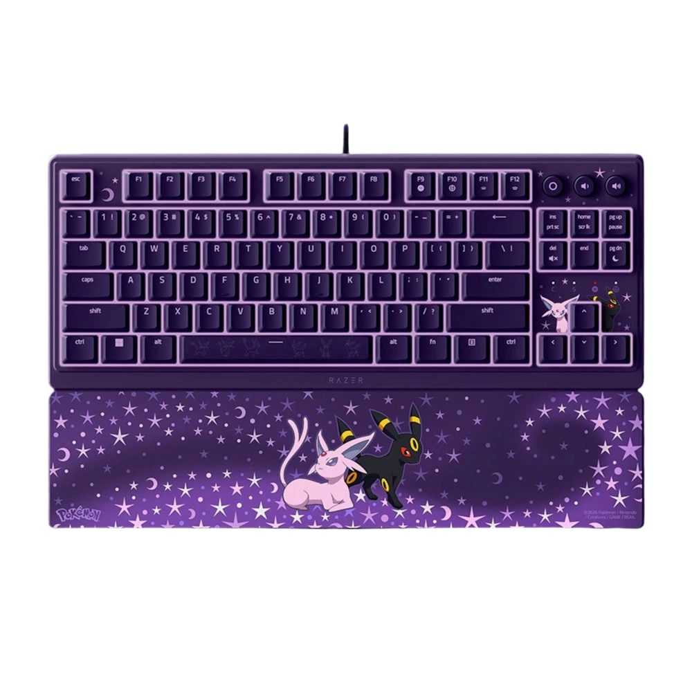 A large main feature product image of Razer Ornata V3 Tenkeyless - Low Profile Gaming Keyboard - US Layout - Pokémon Espeon/Umbreon Edition