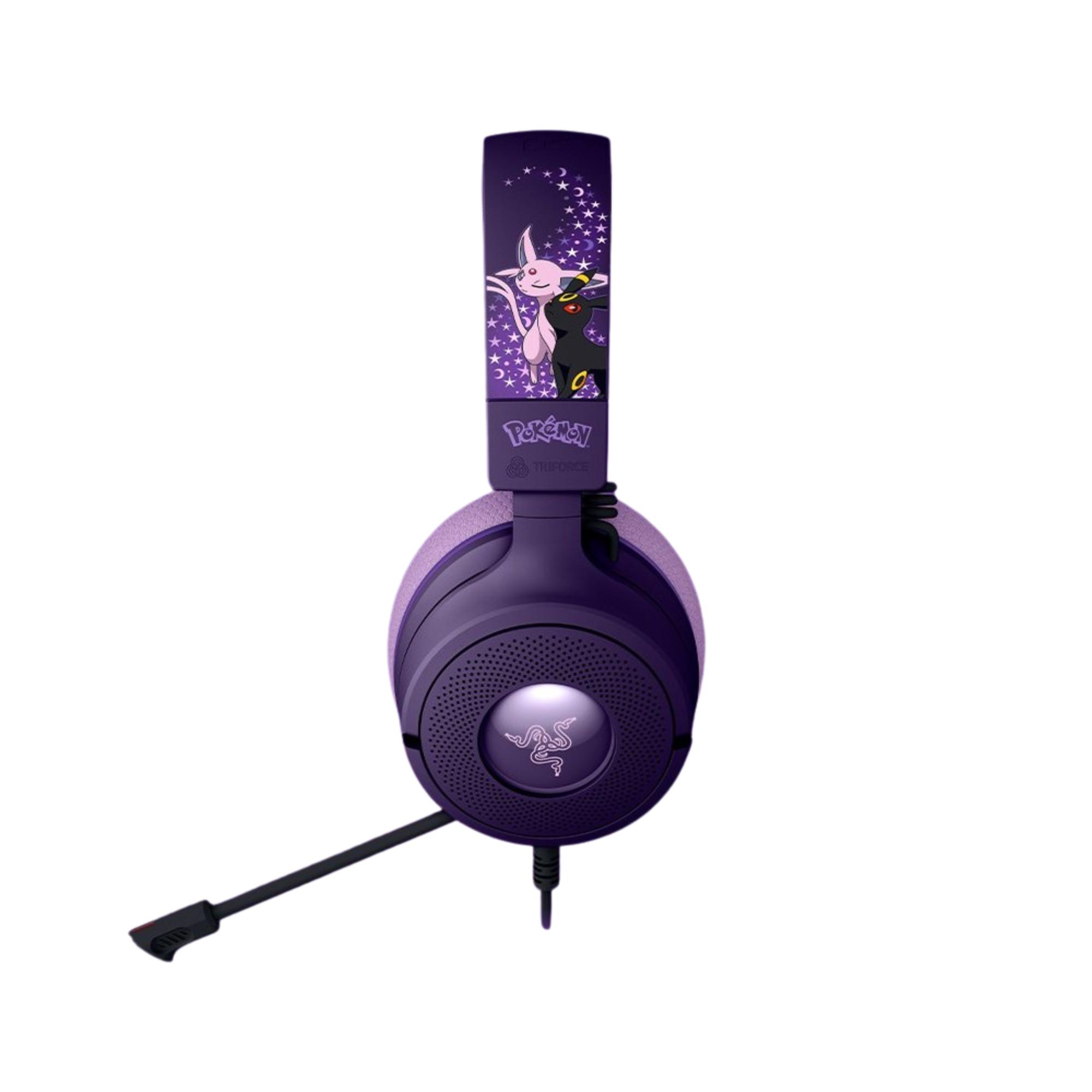 A large main feature product image of Razer Kraken V4 X - Wired Gaming Headset - Espeon/Umbreon Edition