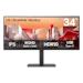 A product image of LG 34BA75QE-B - 34" Curved 1440p Ultrawide 60Hz IPS Monitor