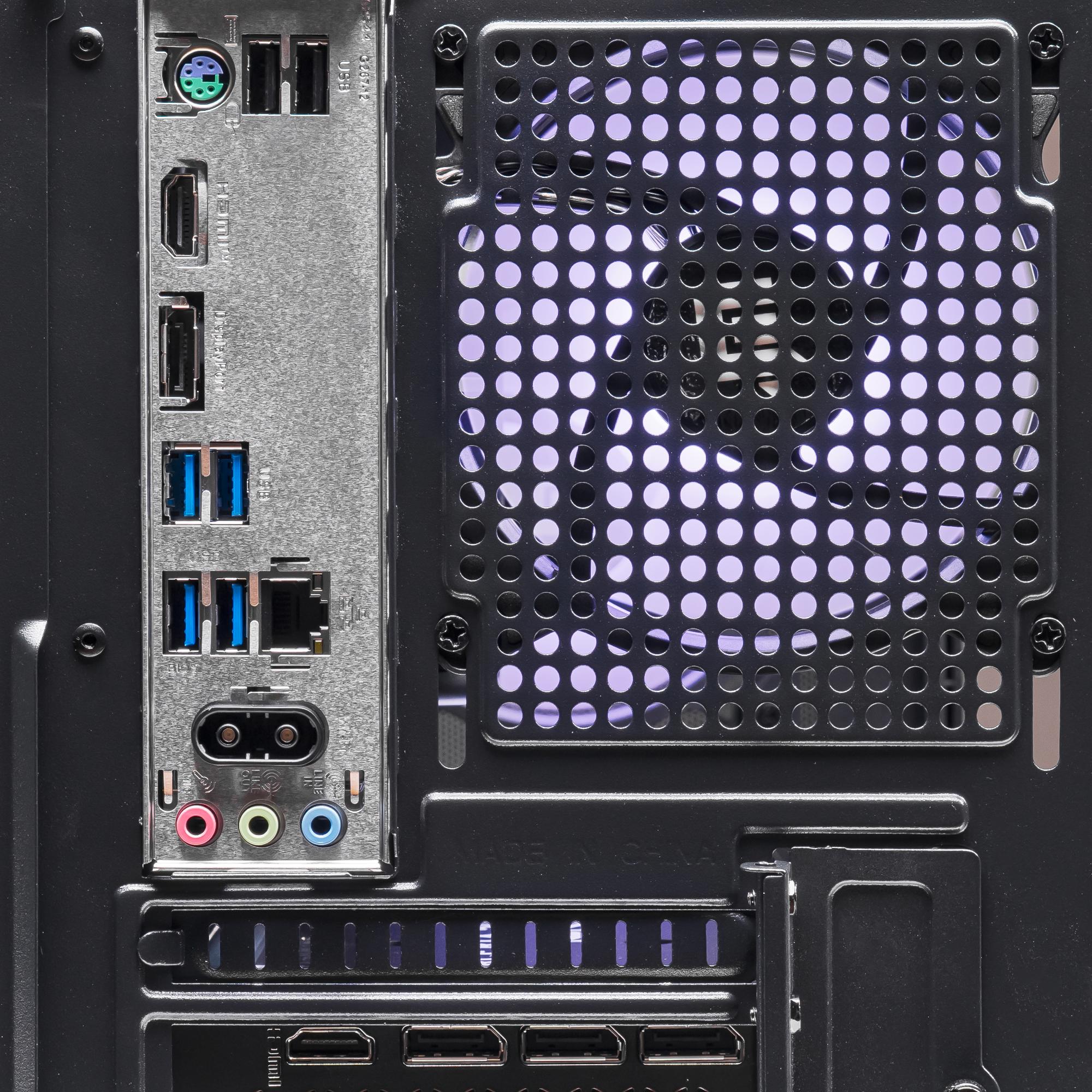 A large main feature product image of PLE Iris RTX 5060 Prebuilt Ready To Go Gaming PC