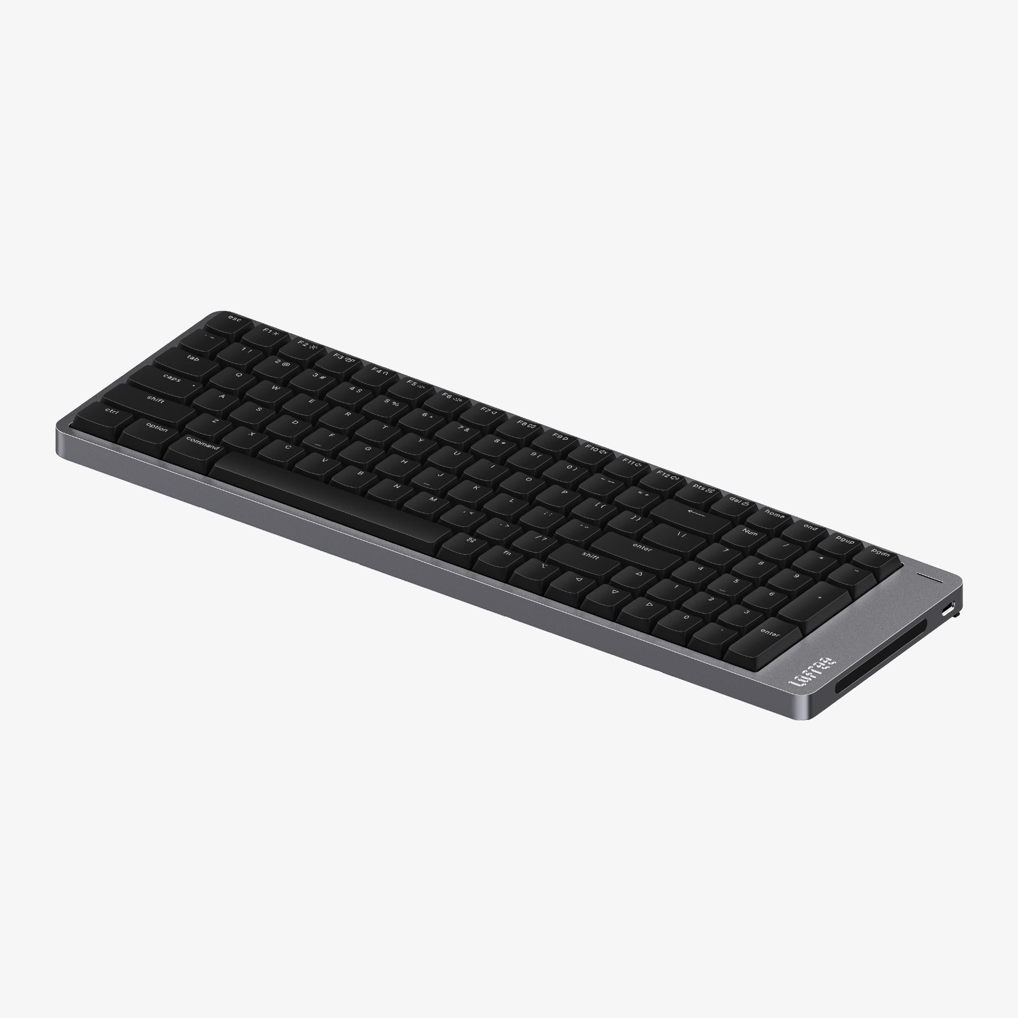 A large main feature product image of EX-DEMO Lofree FLOW 2 100 Low-Profile Hot-Swap VIA Wireless Mechanical Keyboard - Space Gray