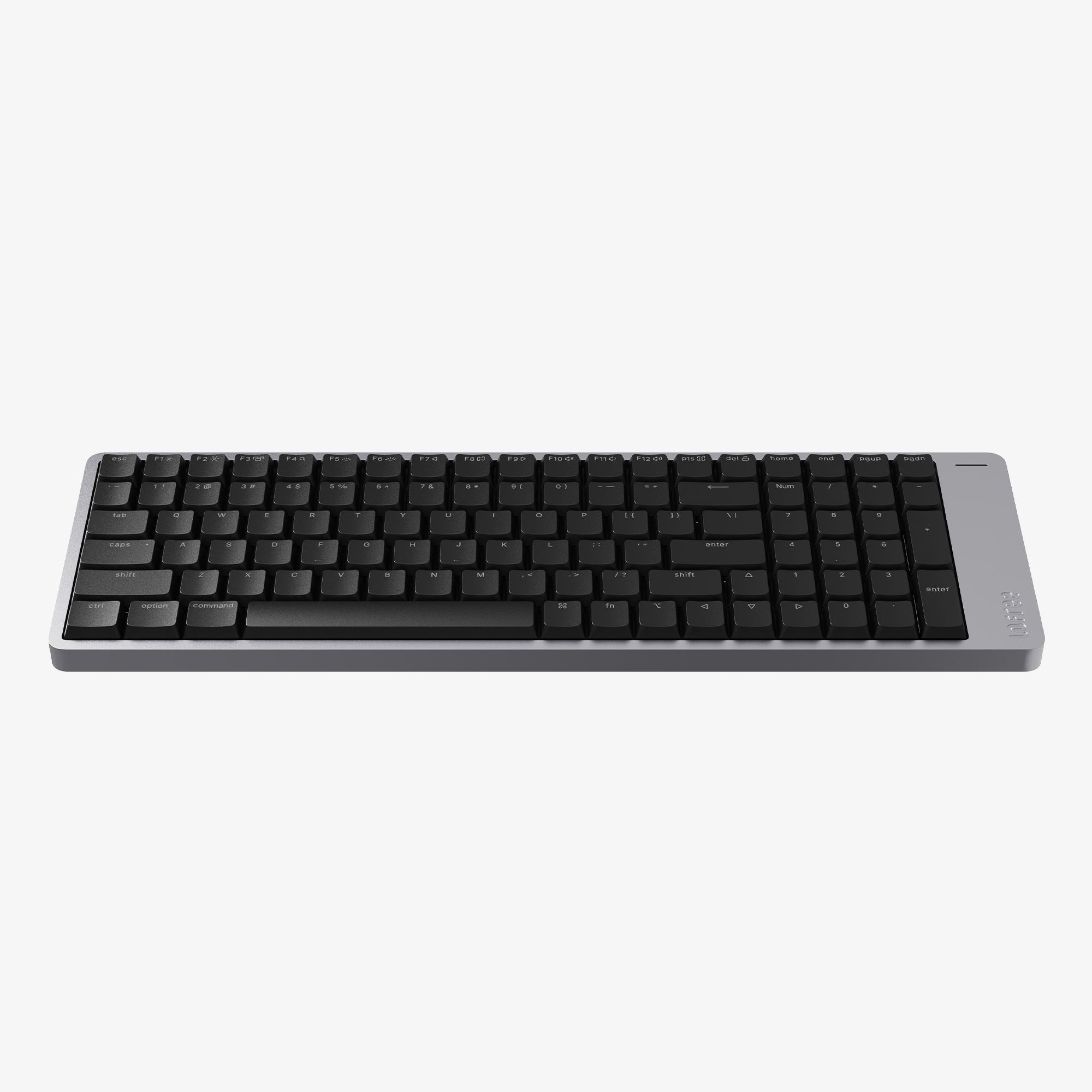 A large main feature product image of EX-DEMO Lofree FLOW 2 100 Low-Profile Hot-Swap VIA Wireless Mechanical Keyboard - Space Gray