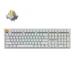 A product image of Keychron J5 QMK Wireless RGB Mechanical Keyboard - White (Banana Switch)