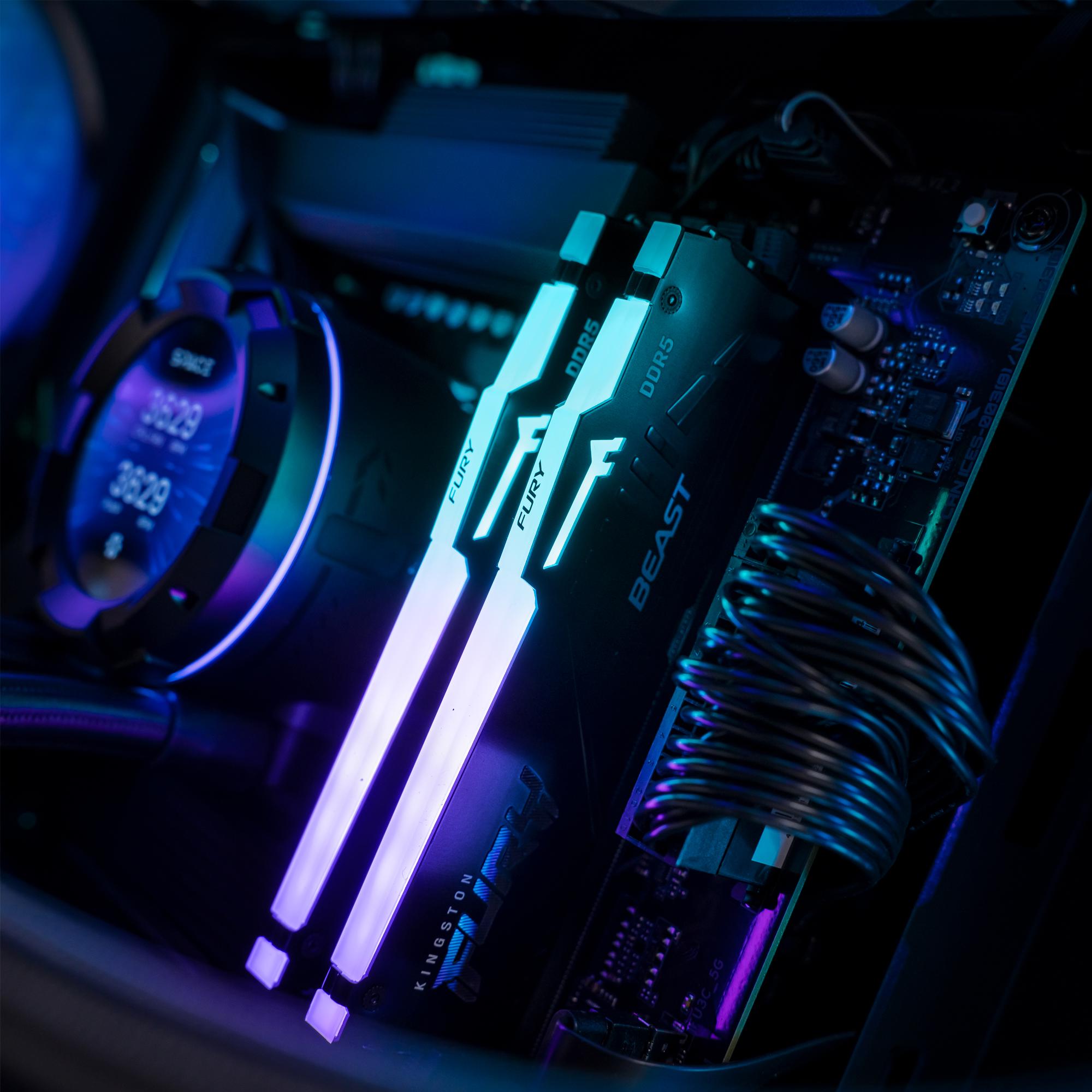 A large main feature product image of PLE Celestial RTX 5080 Prebuilt Ready To Go Gaming PC