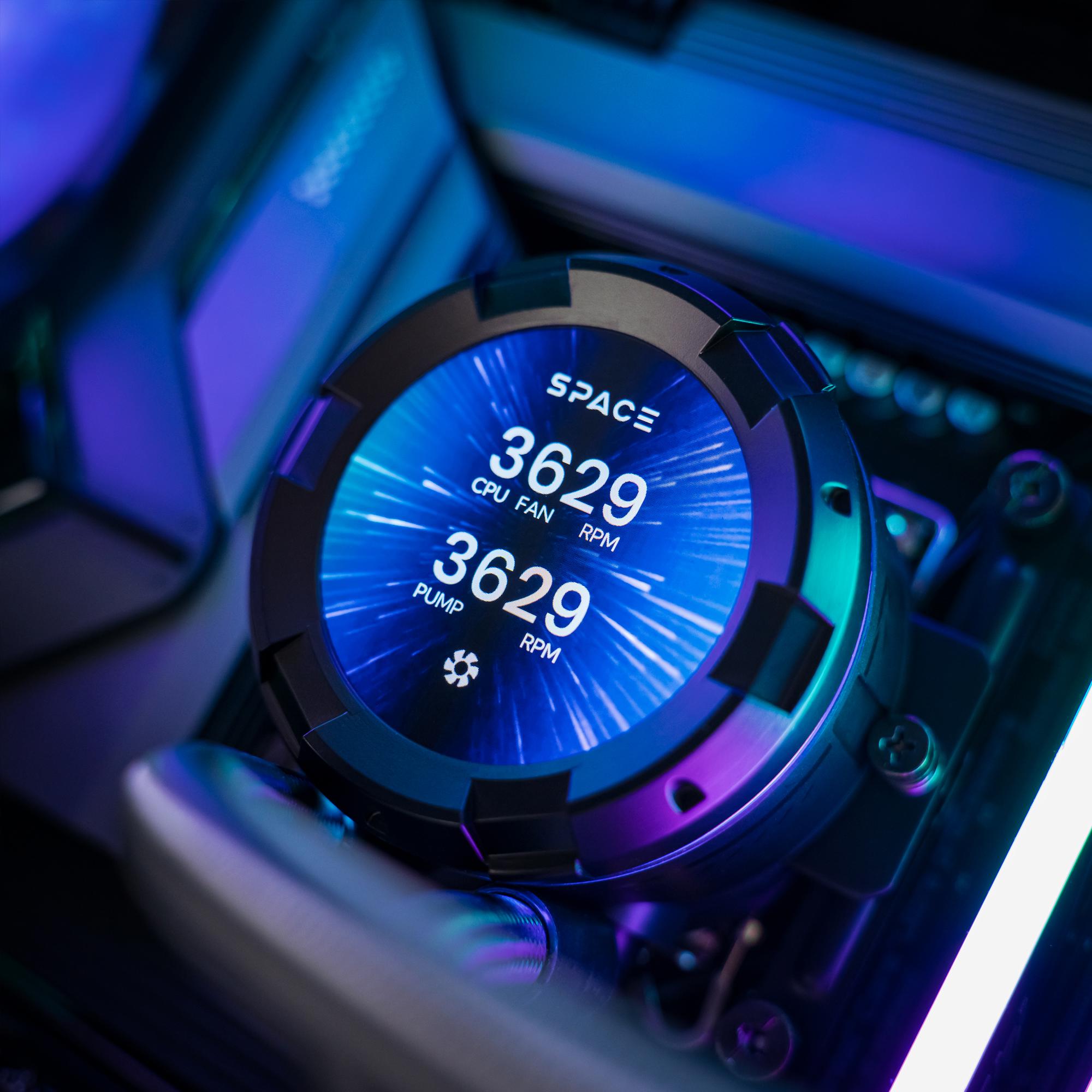A large main feature product image of PLE Celestial RTX 5080 Prebuilt Ready To Go Gaming PC