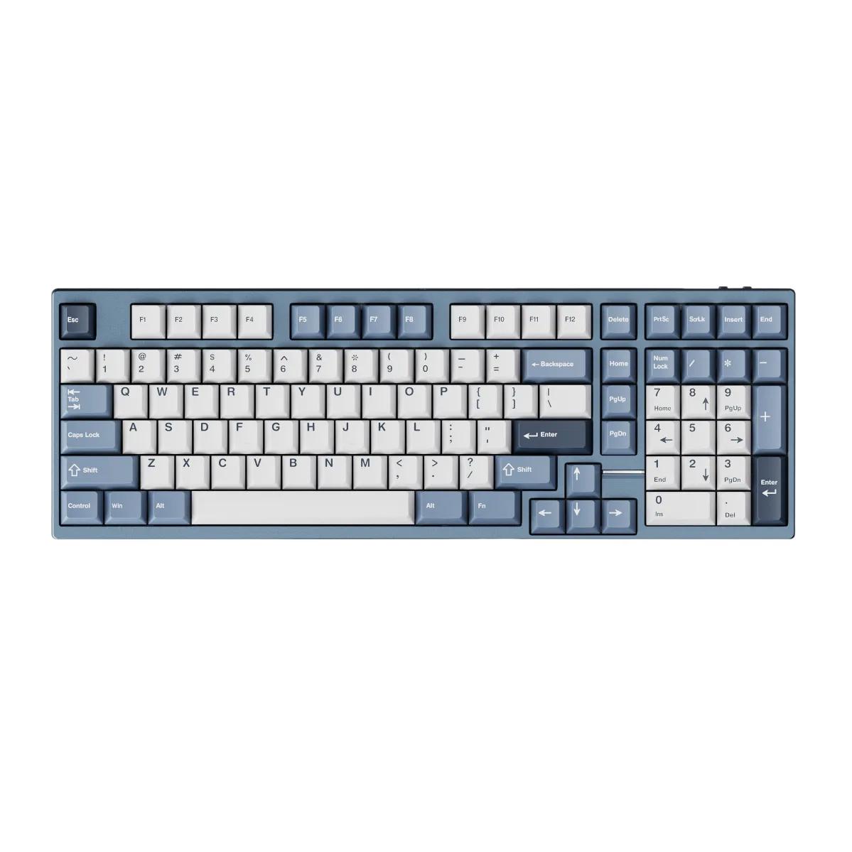 A large main feature product image of Qwertykeys x Neo Studio Neo98 Prebuilt Wireless Mechanical Keyboard (Anodized Slate Blue)