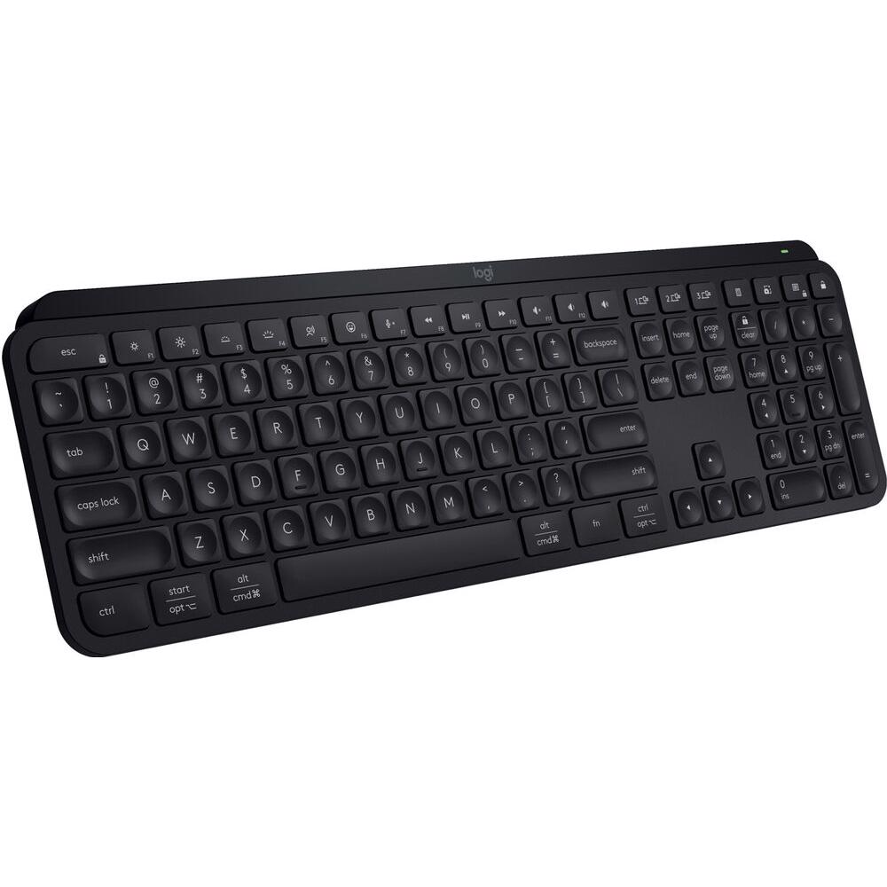 A large main feature product image of EX-DEMO Logitech MX Keys S Advanced Wireless Illuminated Keyboard (Graphite)