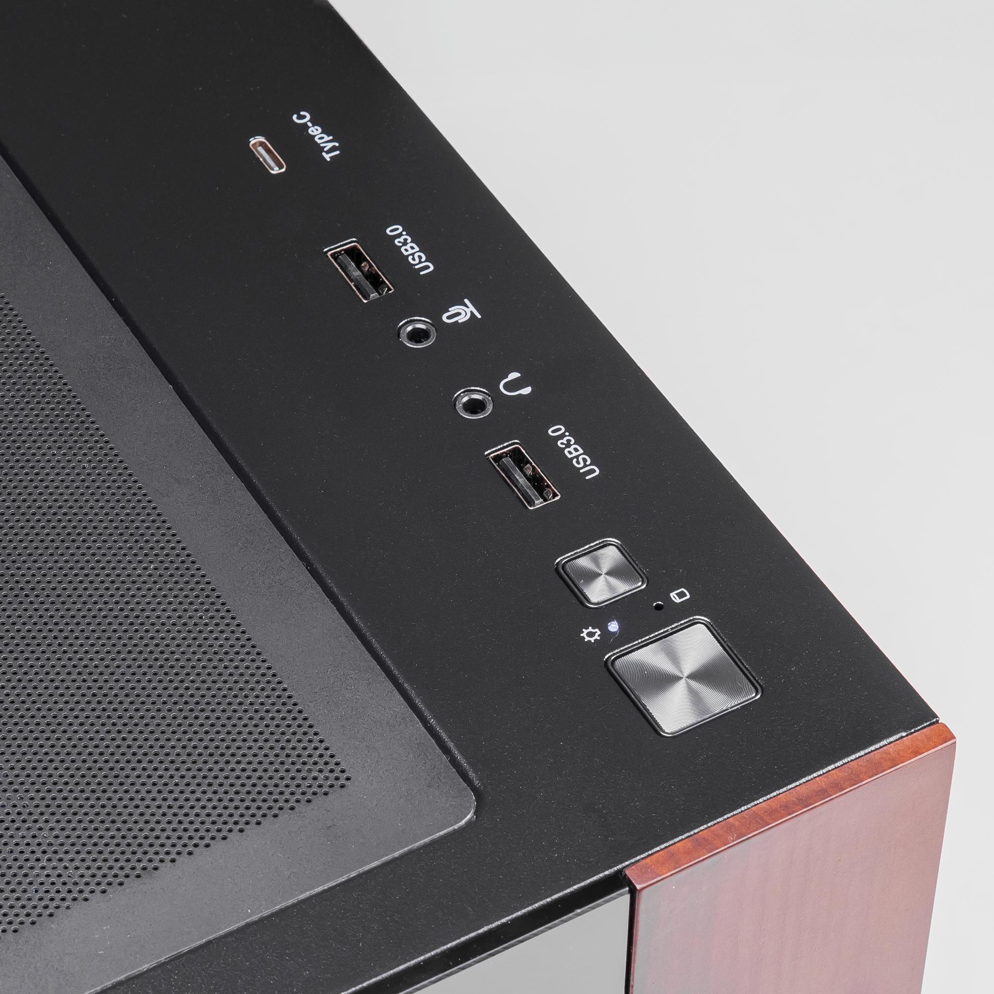 A large main feature product image of PLE Shadow RX 9070 XT Prebuilt Ready To Go Gaming PC