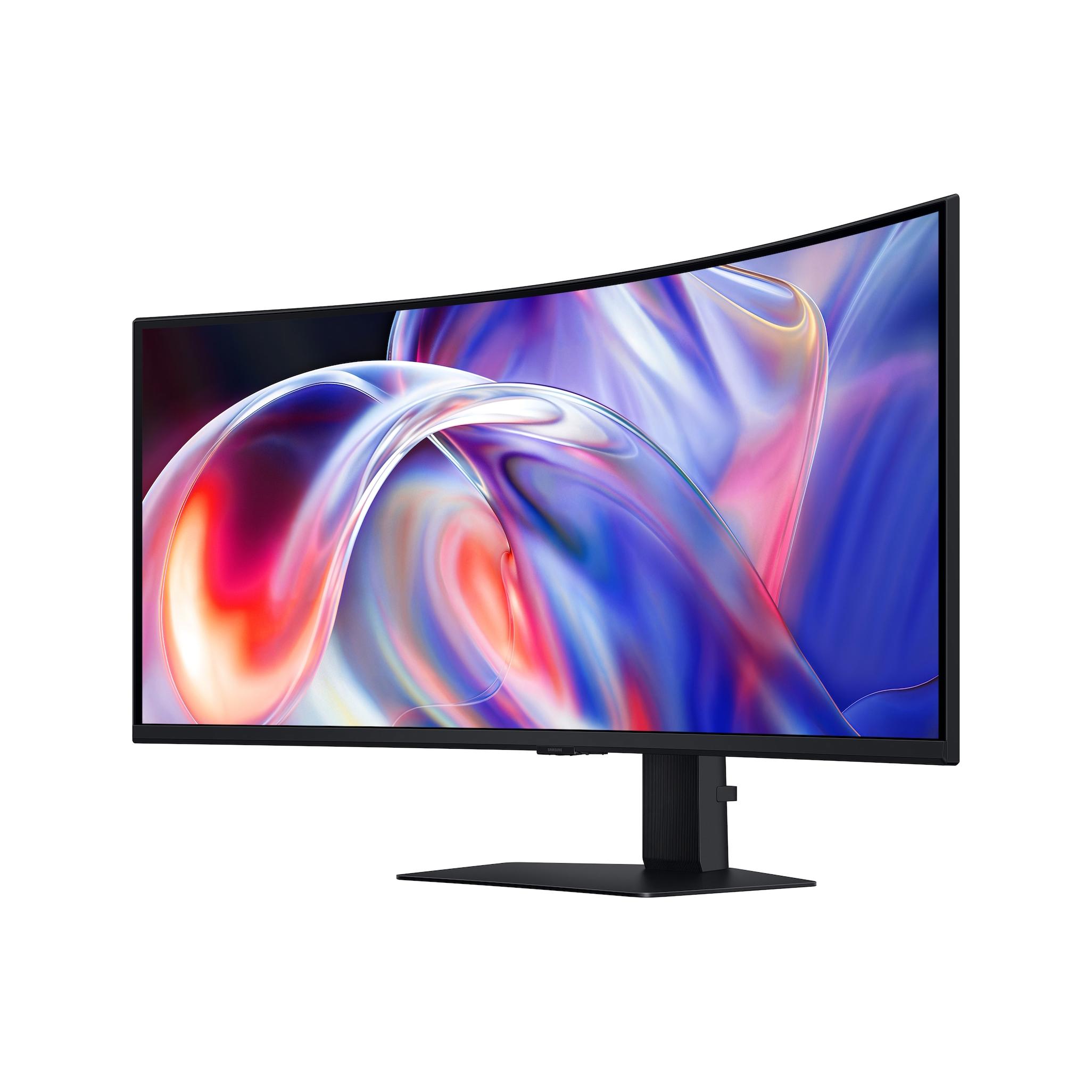 A large main feature product image of Samsung ViewFinity S85TH - 40" Curved 5K2K 2160p 144Hz VA Professional Monitor
