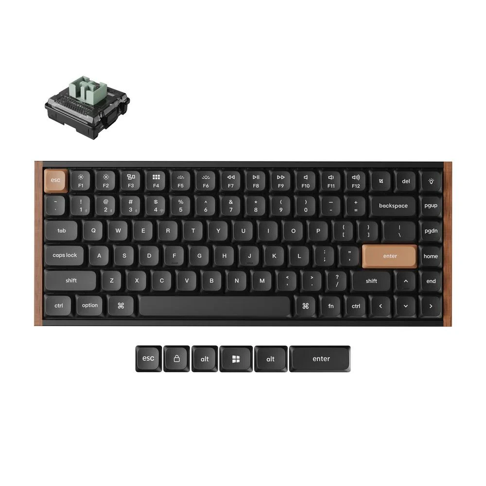 Keychron K3 HE Wireless Magnetic Switch Custom Keyboard - Black (Keychron Ultra Fast Lime Low profile Magnetic Switch)