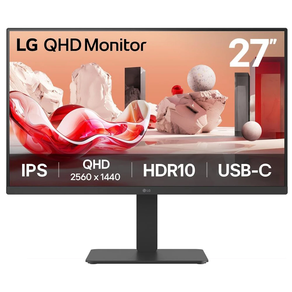 LG 27BA65QB-B - 27" 1440p 100Hz IPS Monitor with Daisy Chain