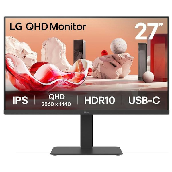 LG 27BA65QB-B - 27" 1440p 100Hz IPS Monitor with Daisy Chain