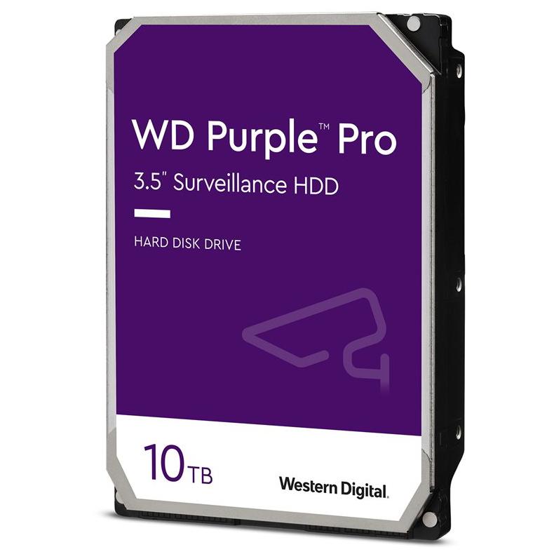 A large main feature product image of EX-DEMO WD Purple Pro 3.5" Surveillance HDD - 10TB 512MB