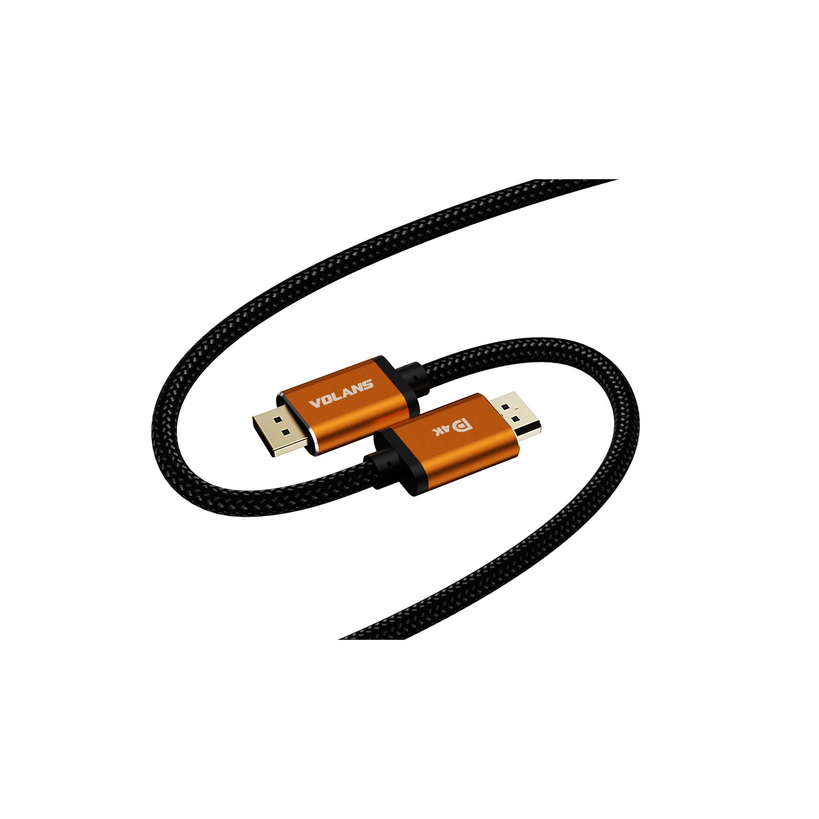 A large main feature product image of Volans Ultra 4K DP to DP Cable V1.2 - 3m