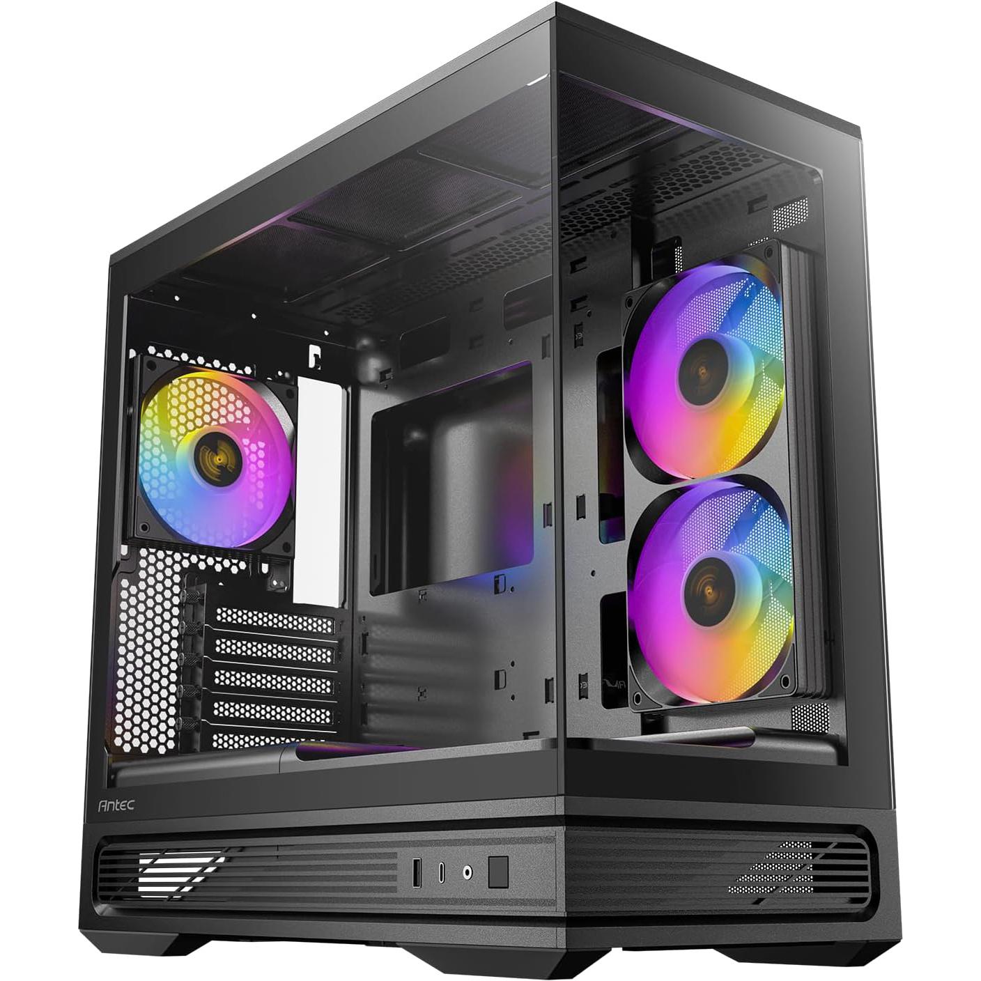 A large main feature product image of Antec C2M ARGB - Tempered Glass Mid Tower Case (Black)