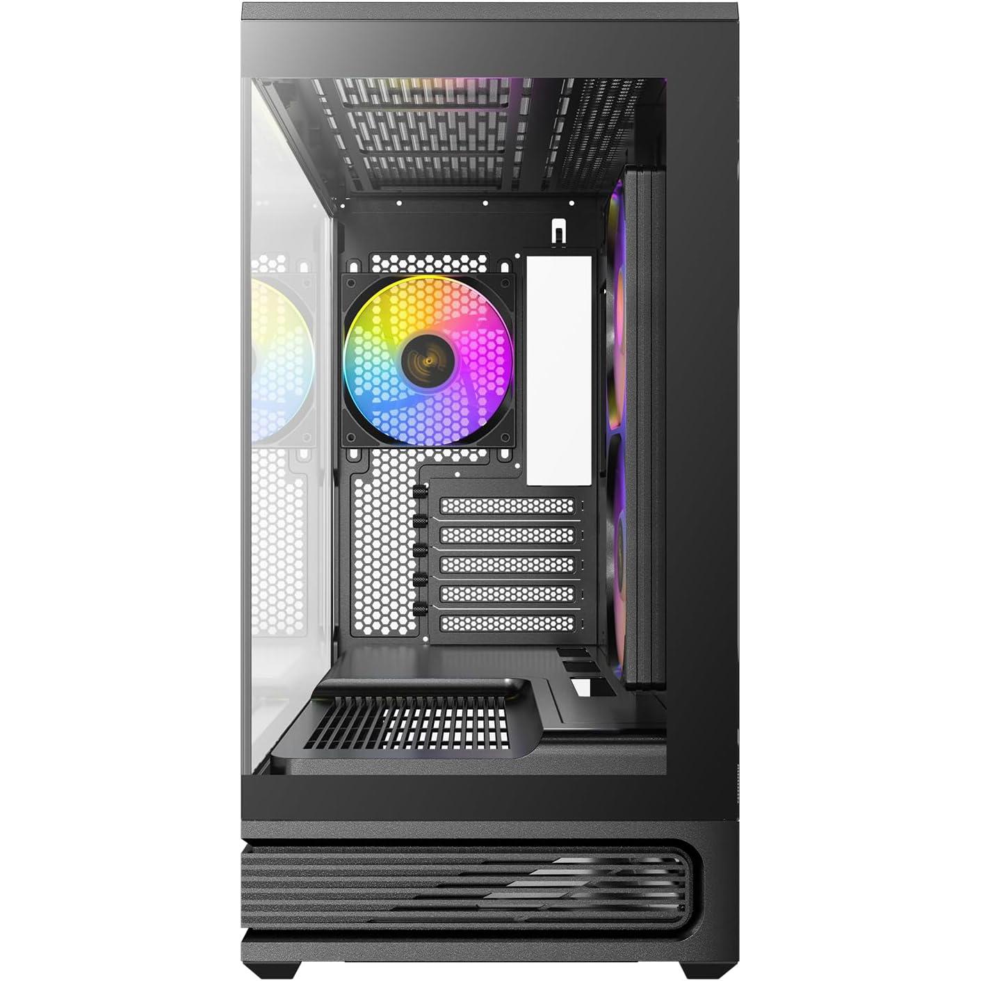 A large main feature product image of Antec C2M ARGB - Tempered Glass Mid Tower Case (Black)