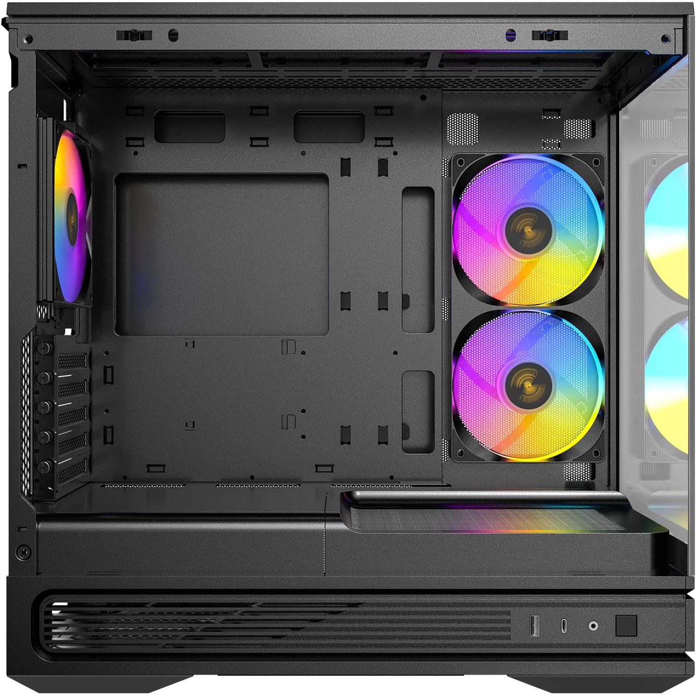 A large main feature product image of Antec C2M ARGB - Tempered Glass Mid Tower Case (Black)