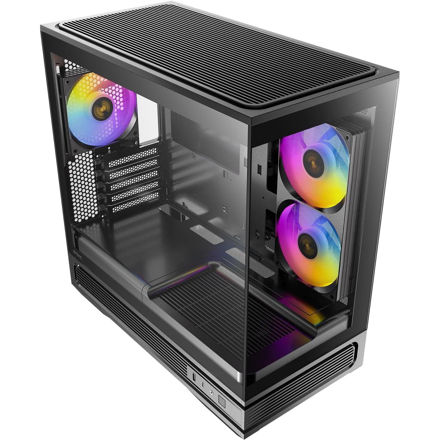 A large main feature product image of Antec C2M ARGB - Tempered Glass Mid Tower Case (Black)