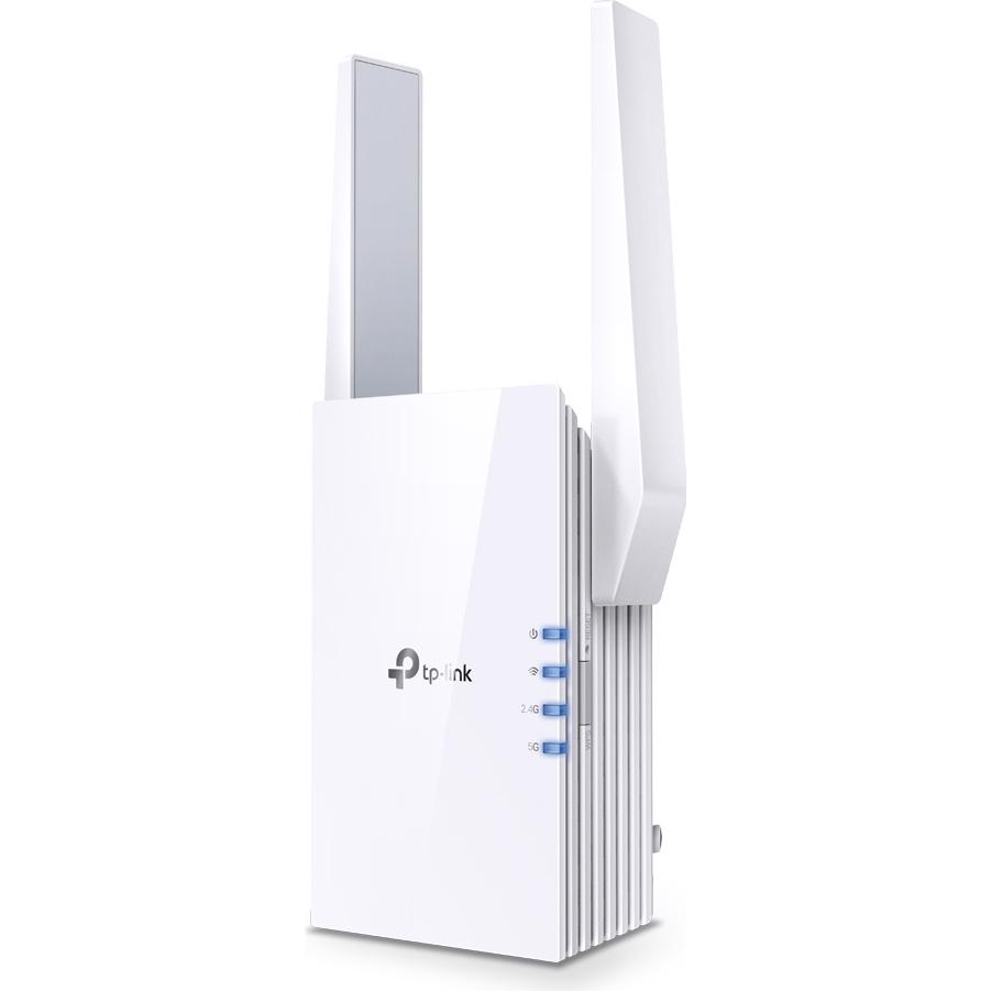 A large main feature product image of EX-DEMO TP-Link RE705X - AX3000 Wi-Fi 6 Mesh Range Extender