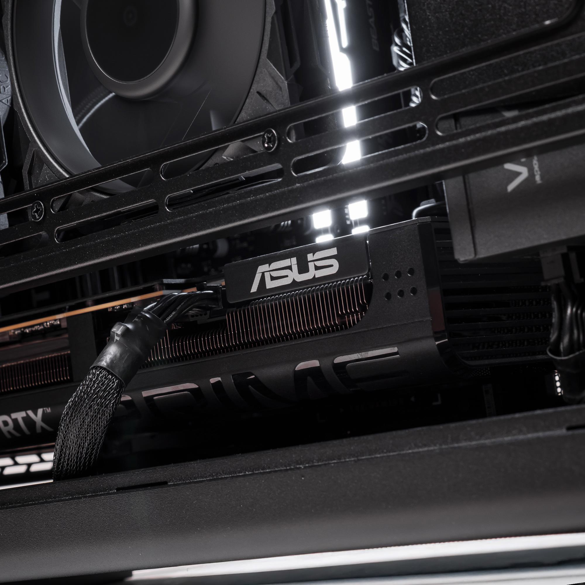 A large main feature product image of EX-DEMO PLE Studio Mini RTX 5080 Prebuilt Ready To Go Creator PC