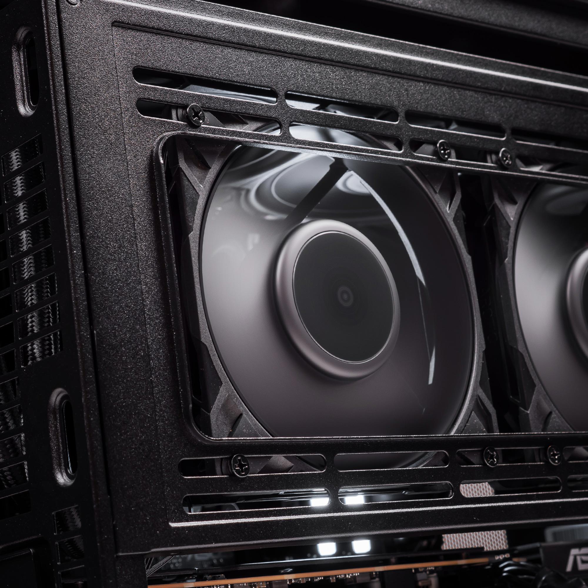 A large main feature product image of EX-DEMO PLE Studio Mini RTX 5080 Prebuilt Ready To Go Creator PC