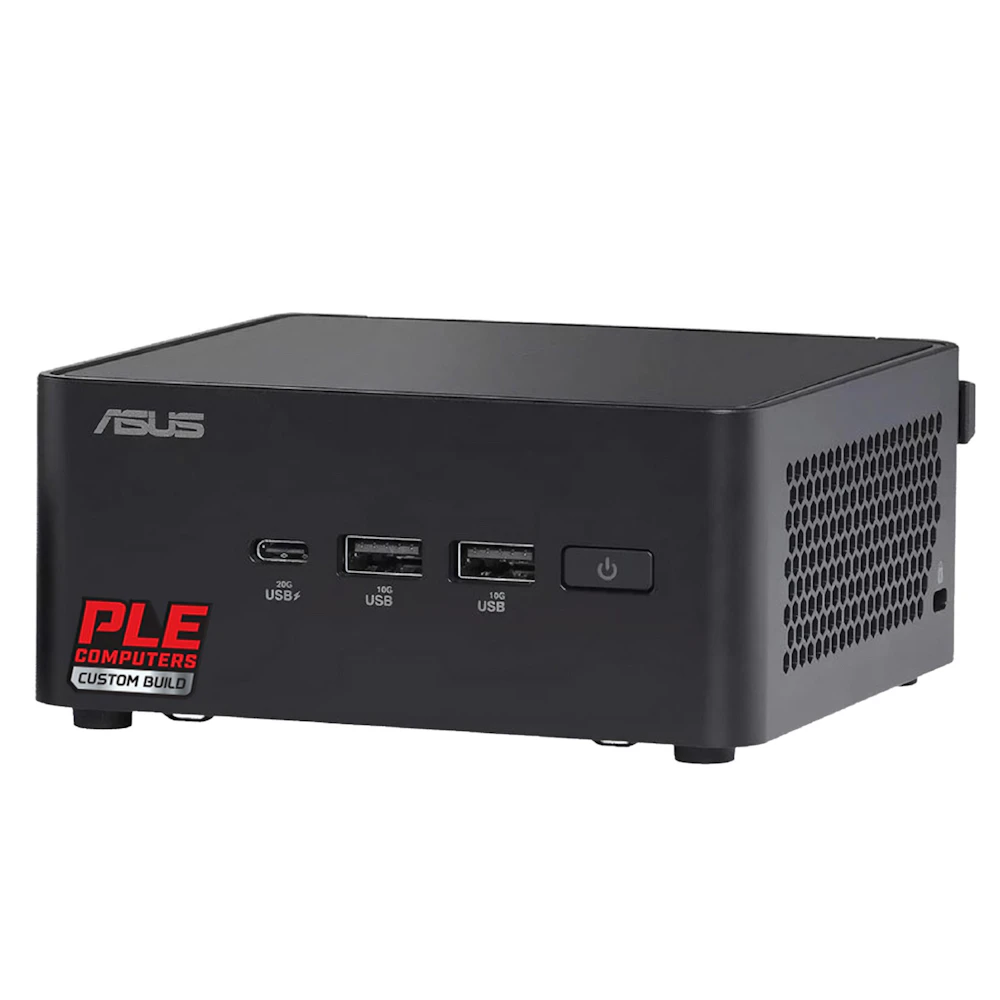 A large main feature product image of EX-DEMO PLE Mini PC Intel Core 3 100U Home 16GB/500GB Prebuilt Ready To Go
