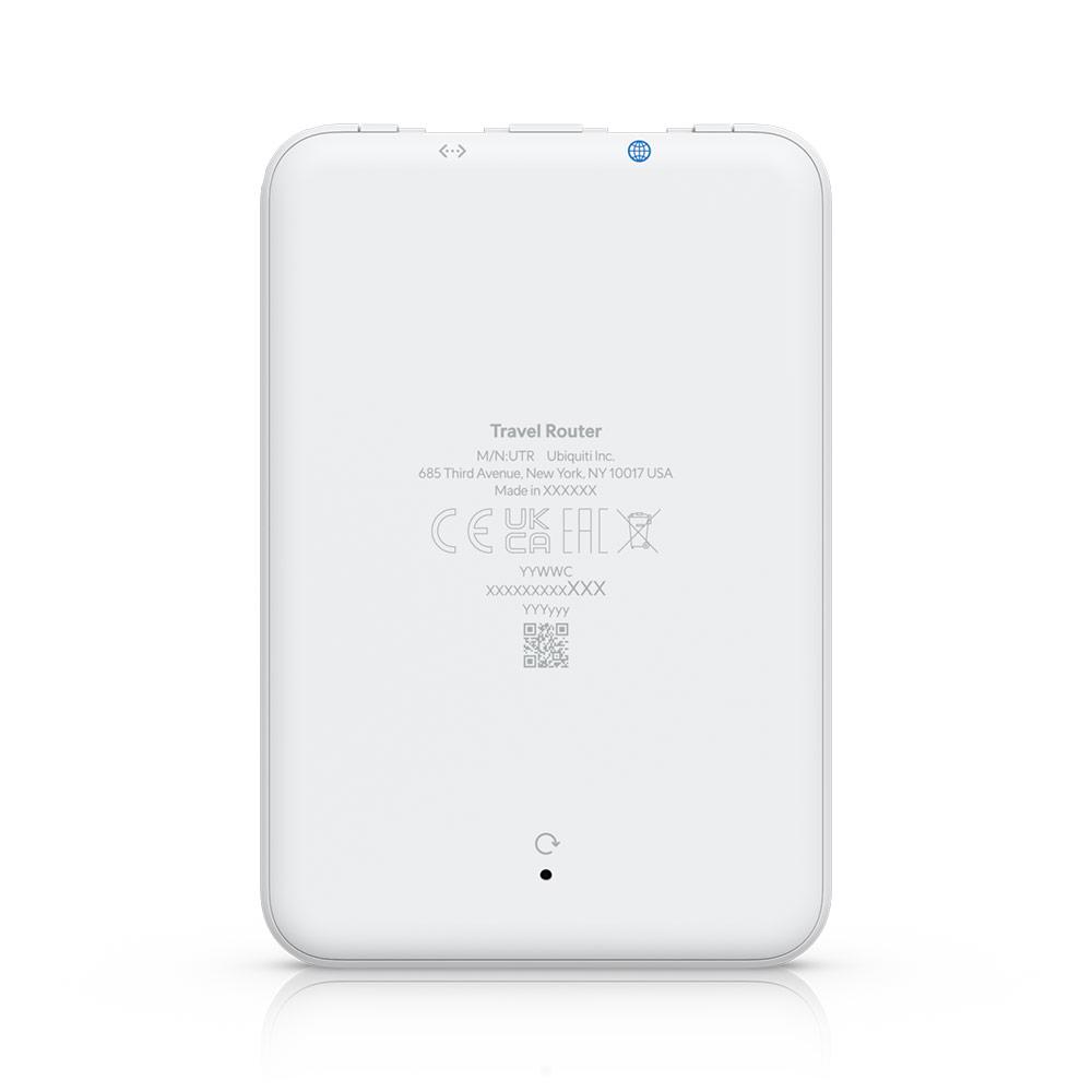 A large main feature product image of Ubiquiti UniFi Travel Router
