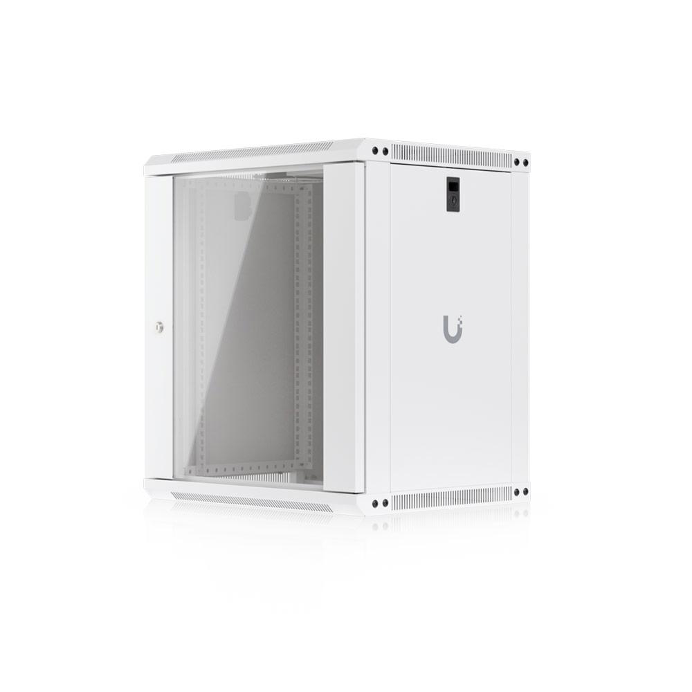 A large main feature product image of Ubiquiti UniFi 12U Rack Cabinet Wall Mount 450mm (Tempered Glass Front Door)