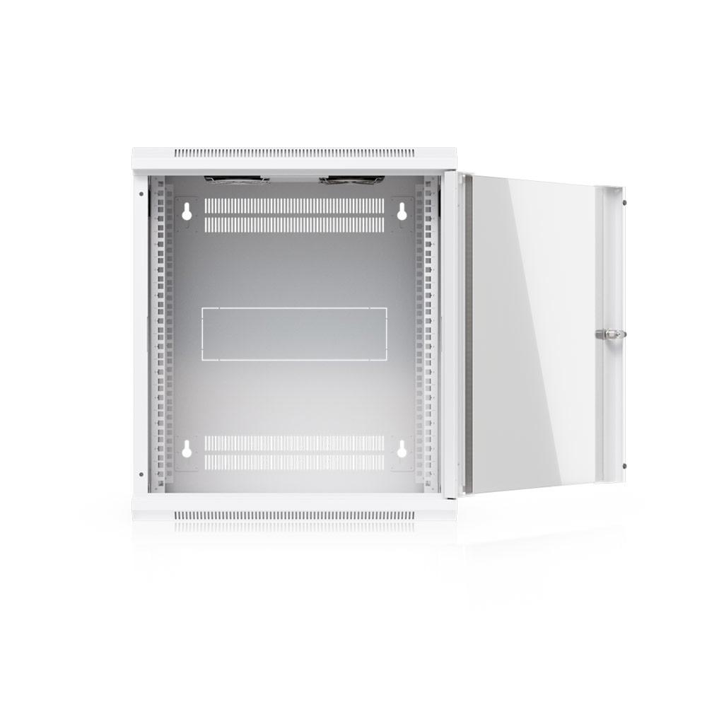 A large main feature product image of Ubiquiti UniFi 12U Rack Cabinet Wall Mount 450mm (Tempered Glass Front Door)