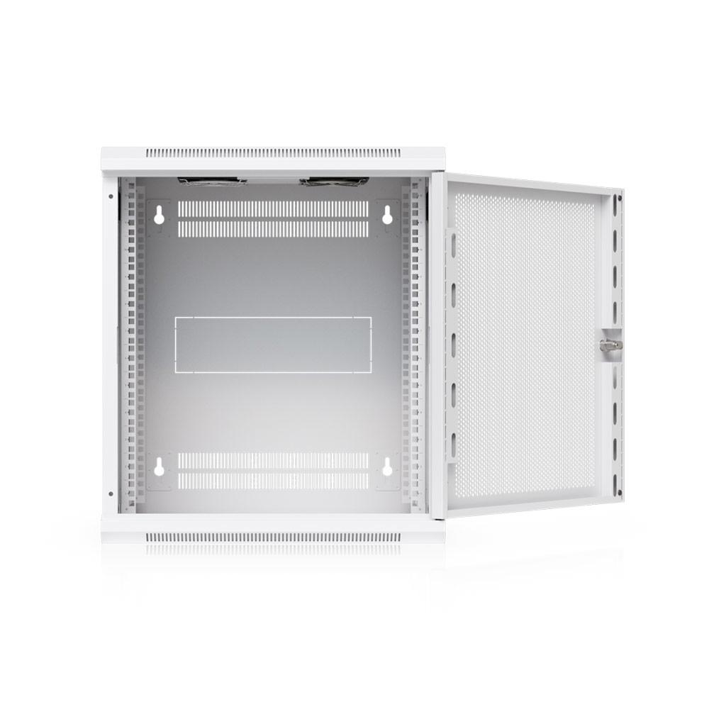 A large main feature product image of Ubiquiti UniFi 12U Rack Cabinet Wall Mount 450mm (Perforated Mesh Front Door)