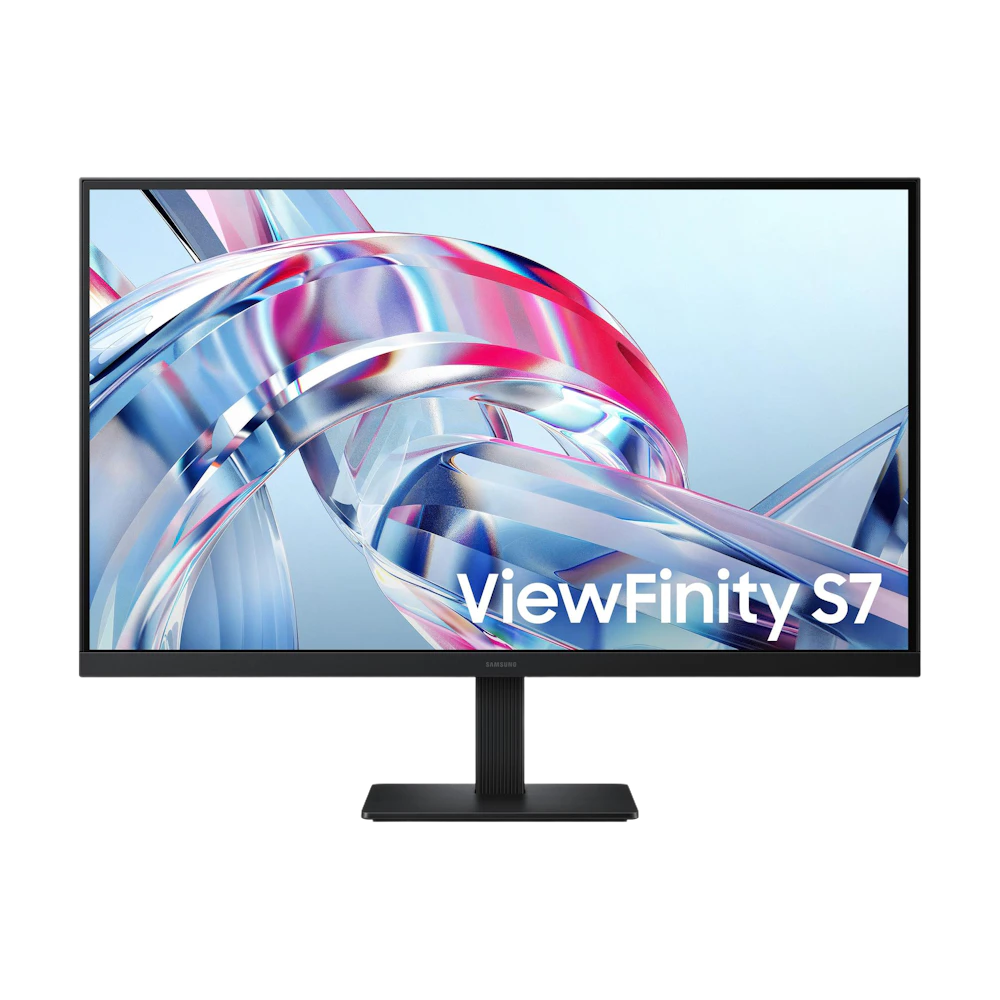 A large main feature product image of Samsung ViewFinity S7 S70H - 27" 4K 2160p 60Hz VA Monitor