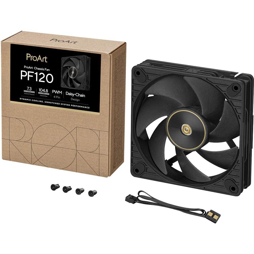 ASUS PROART PF120 FAN PWM BLACK 120mm ARGB PWM Cooling Fan