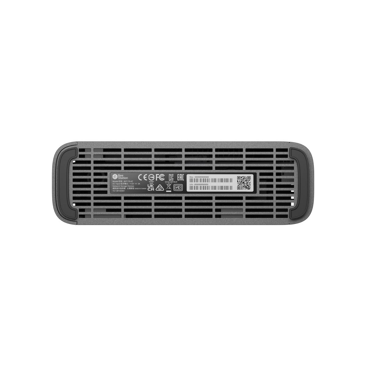 A large main feature product image of Synology BeeStation Plus BST170-4T Tower Single Bay 4TB NAS (4GB RAM, 1GbE)
